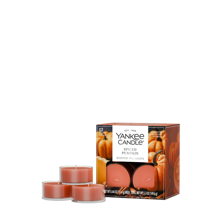 Spiced Pumpkin Scented Tea Light Candles A4