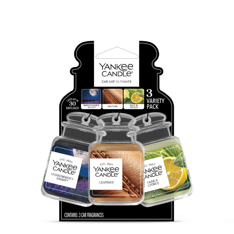 Midsummer's Night® / Leather / Sage & Citrus Car Jar® Ultimate (Bonus 3-Pack) S6