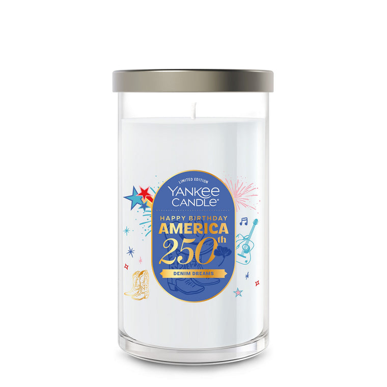 Denim Dreams Medium Pillar Candle S2