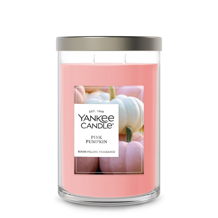 Pink Pumpkin Large Tumbler Candle M8