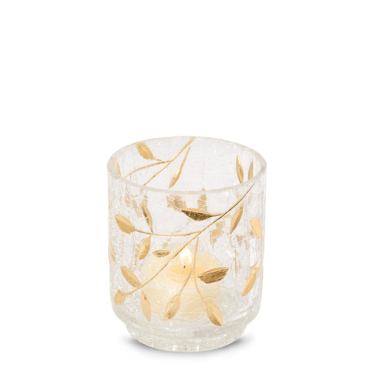 Gold Blossom Tea Light Candle Holder B2