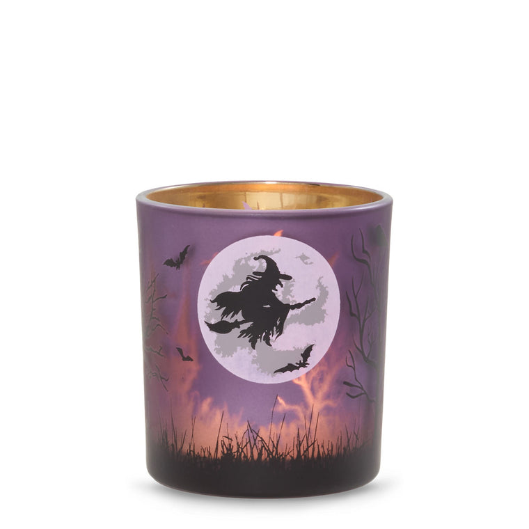 Purple Witch's Moon Tea Light Candle Holder P6