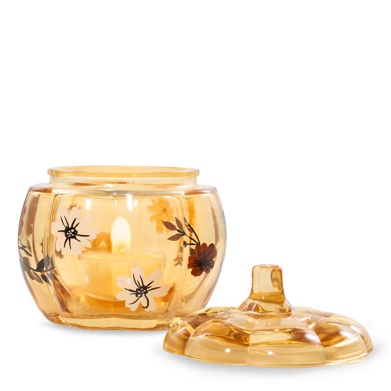 Flower Pumpkin Tea Light Candle Holder U7