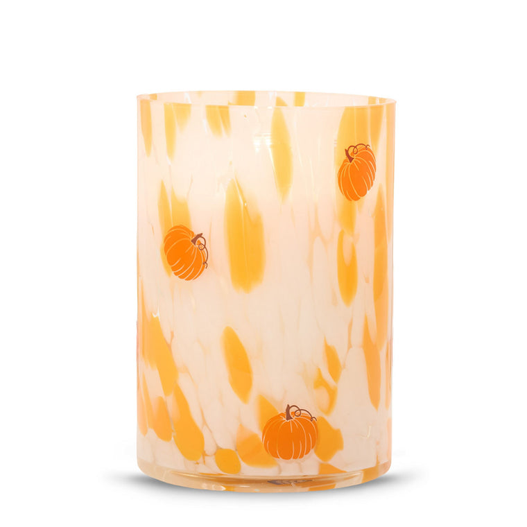 Pumpkin Painter Jar Candle Holder D0