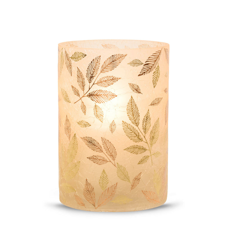 Frosted Gold Jar Candle Holder W7